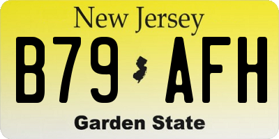NJ license plate B79AFH