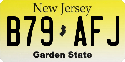 NJ license plate B79AFJ