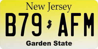 NJ license plate B79AFM