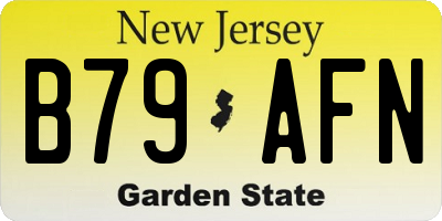 NJ license plate B79AFN