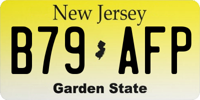 NJ license plate B79AFP