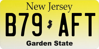 NJ license plate B79AFT