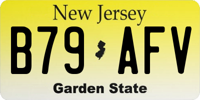 NJ license plate B79AFV