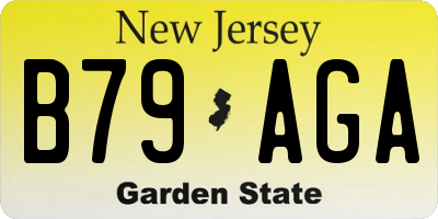NJ license plate B79AGA