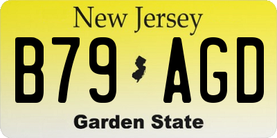 NJ license plate B79AGD