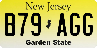 NJ license plate B79AGG