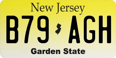 NJ license plate B79AGH