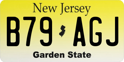 NJ license plate B79AGJ