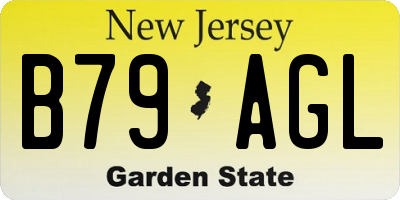 NJ license plate B79AGL