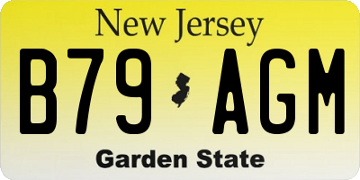 NJ license plate B79AGM