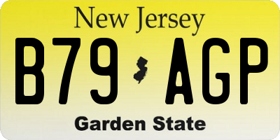 NJ license plate B79AGP