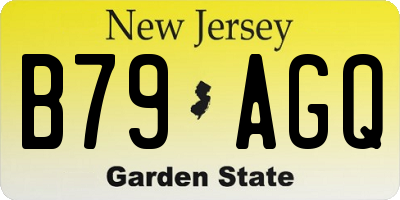 NJ license plate B79AGQ