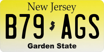NJ license plate B79AGS