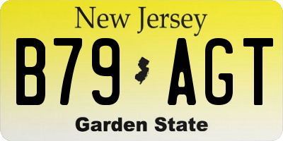 NJ license plate B79AGT