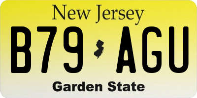 NJ license plate B79AGU