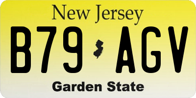 NJ license plate B79AGV