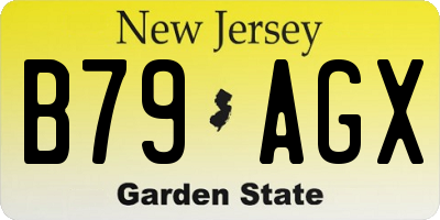NJ license plate B79AGX