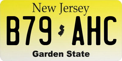 NJ license plate B79AHC