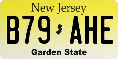 NJ license plate B79AHE