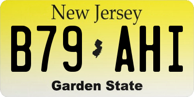 NJ license plate B79AHI