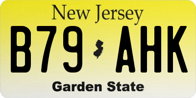NJ license plate B79AHK