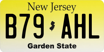 NJ license plate B79AHL