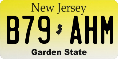 NJ license plate B79AHM