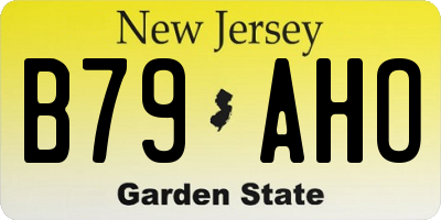 NJ license plate B79AHO