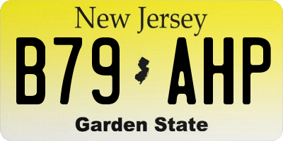 NJ license plate B79AHP