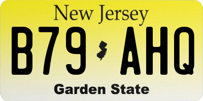 NJ license plate B79AHQ