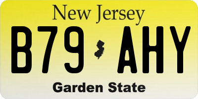 NJ license plate B79AHY