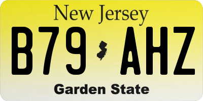 NJ license plate B79AHZ