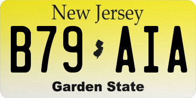 NJ license plate B79AIA