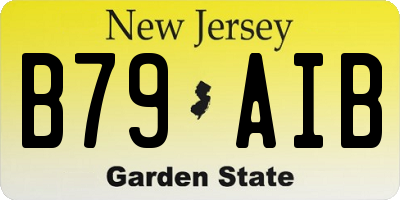 NJ license plate B79AIB