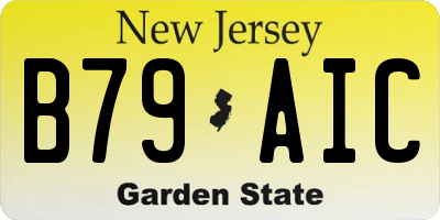 NJ license plate B79AIC