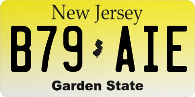 NJ license plate B79AIE
