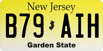 NJ license plate B79AIH