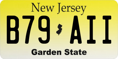 NJ license plate B79AII