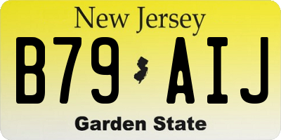NJ license plate B79AIJ