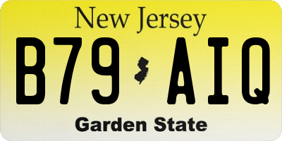 NJ license plate B79AIQ