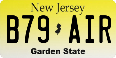 NJ license plate B79AIR