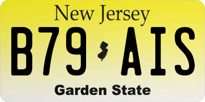 NJ license plate B79AIS