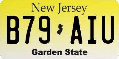 NJ license plate B79AIU
