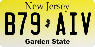 NJ license plate B79AIV