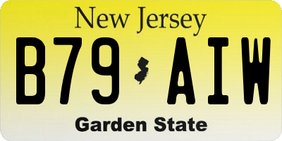 NJ license plate B79AIW