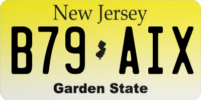 NJ license plate B79AIX