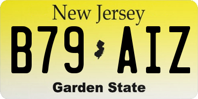 NJ license plate B79AIZ
