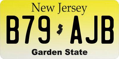 NJ license plate B79AJB