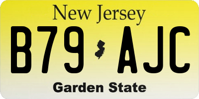 NJ license plate B79AJC