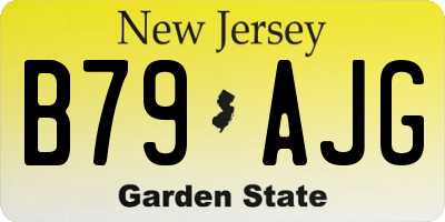 NJ license plate B79AJG